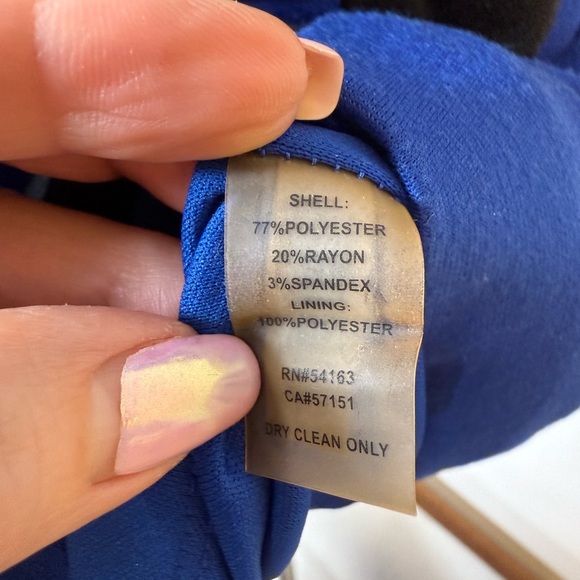 Ellen Tracy Colorblock Shift Dress  Black And Blue 3/4 Sleeve Women’s Size 12 - Picture 9 of 9